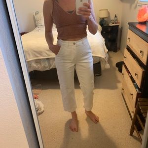 Everlane The Slim Leg Crop Pant White sz 4